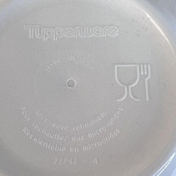 2 Tupperware Best Grandma & Grandpa Coffee Mugs White Cups Set Lot Vintage Tulip - Picture 12 of 12